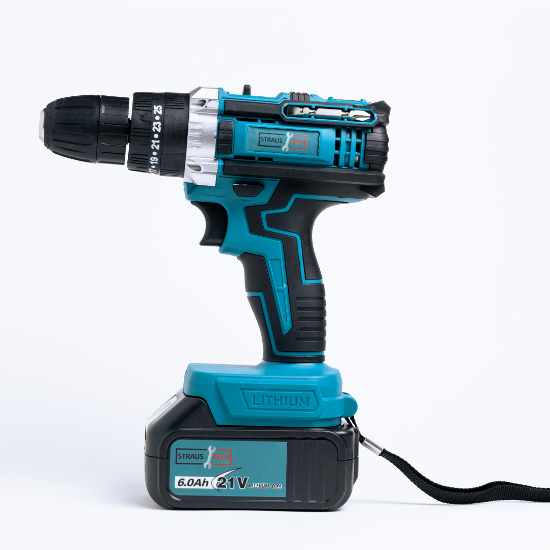 4 v 1 komplet, vrtalnik, izvijač, brusilnik | STRAUSTECH