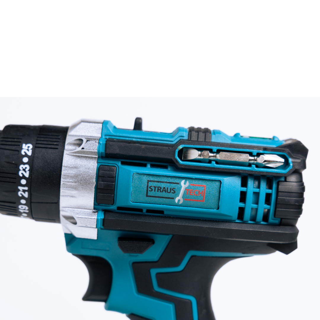 4 v 1 komplet, vrtalnik, izvijač, brusilnik | STRAUSTECH