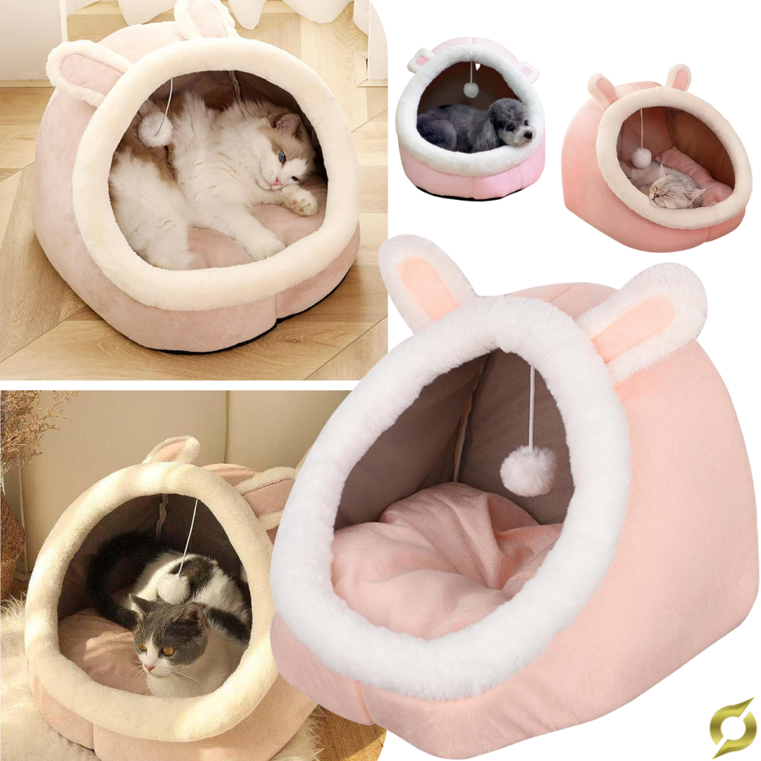 Plišasta postelja za hišne ljubljenčke z igračo | COZYPET