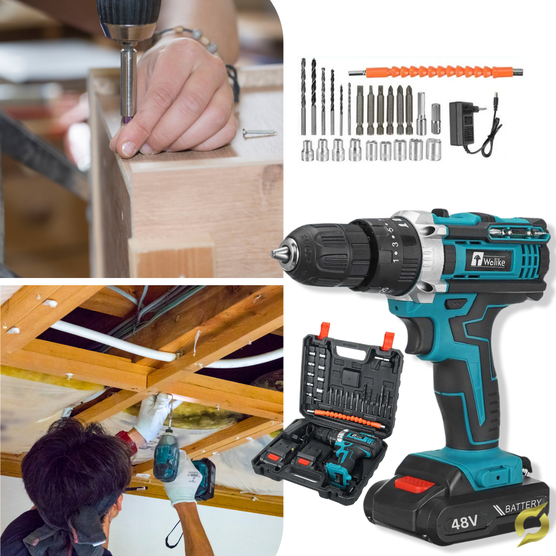 Garnitura orodja Straus Tech z akumulatorskim vrtalnikom 36V