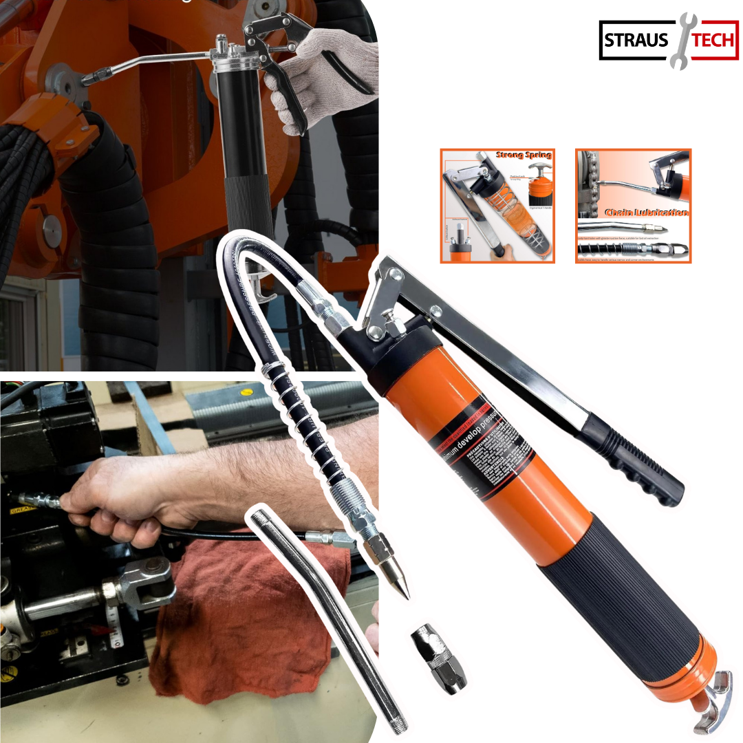 Straus Tech Ročna mazalna pištola z dvema cevkama 600 ml