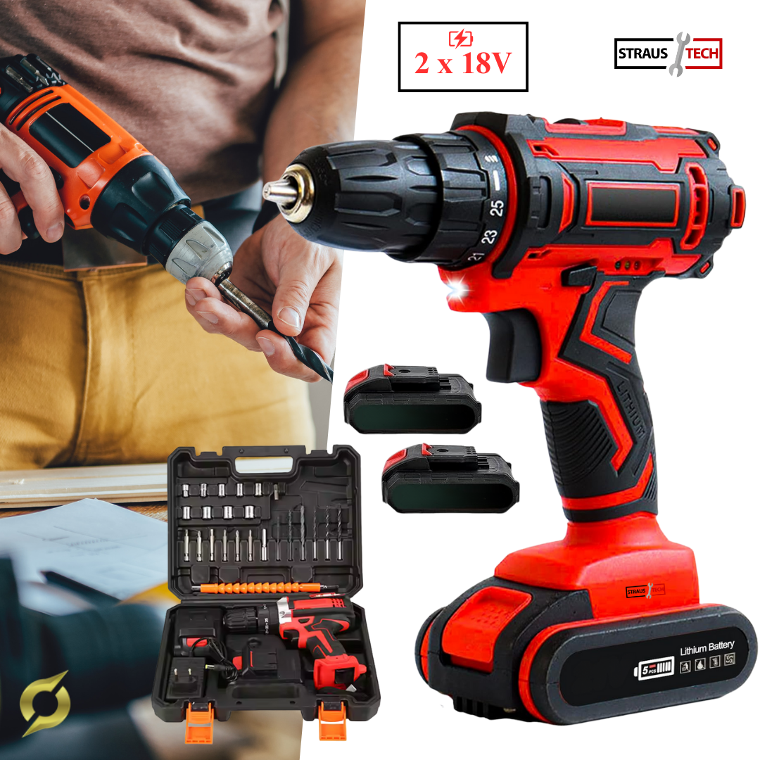 Akumulatorski vrtalnik 18V - X2 BATTERY | STRAUSTECH