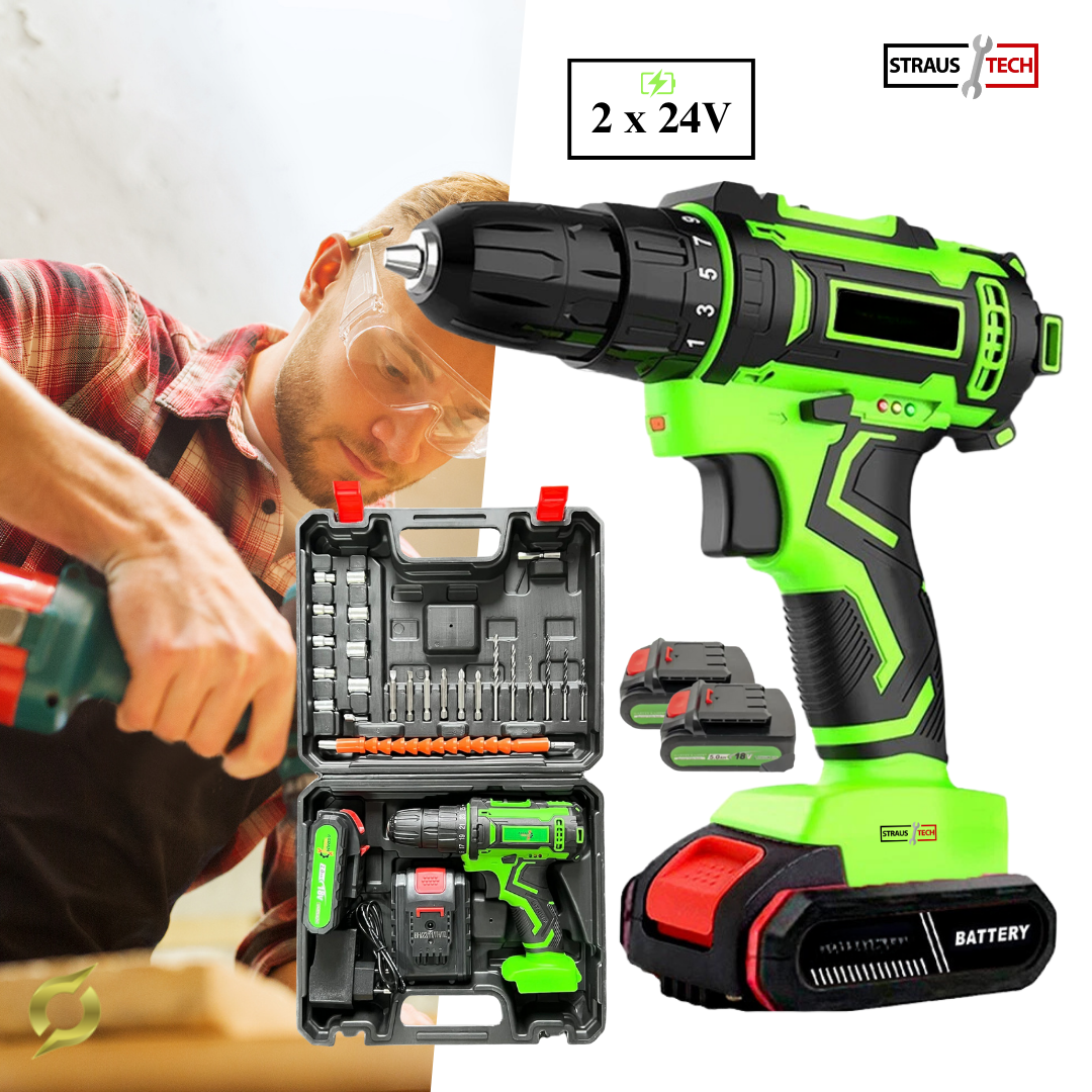 AKUMULATORSKI VRTALNIK 18 V Z 2 BATERIJIMA | STRAUSTECH
