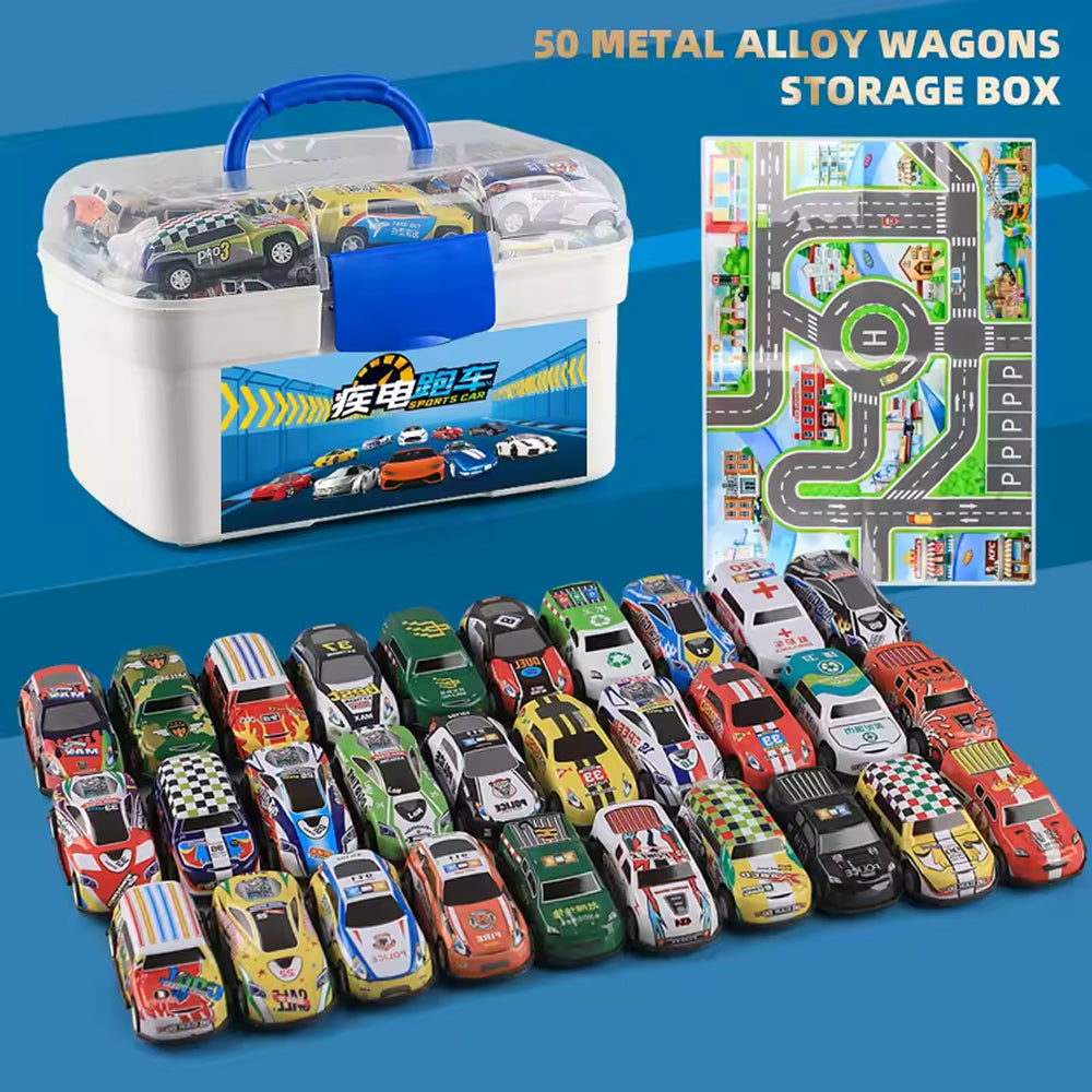 Set od 50 kovinskih avtomobilčkov | SpeedRacers