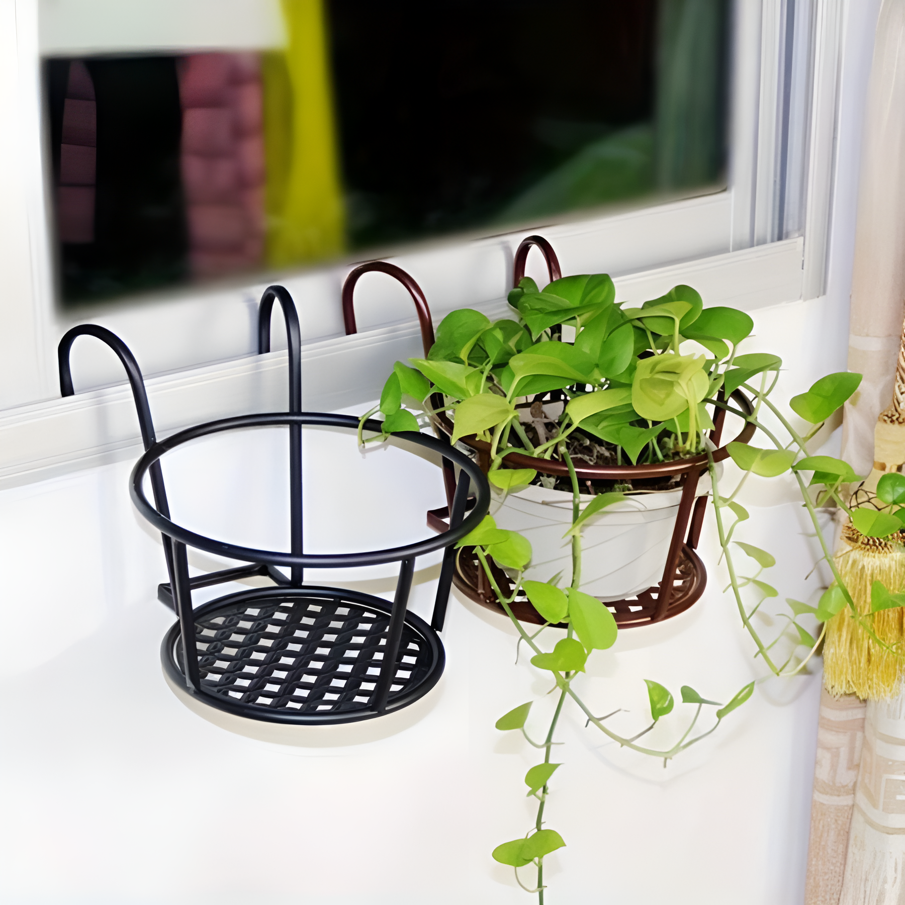 4 Wiszące Czarne Koszyki Na Kwiaty | FLOWERBLOOM