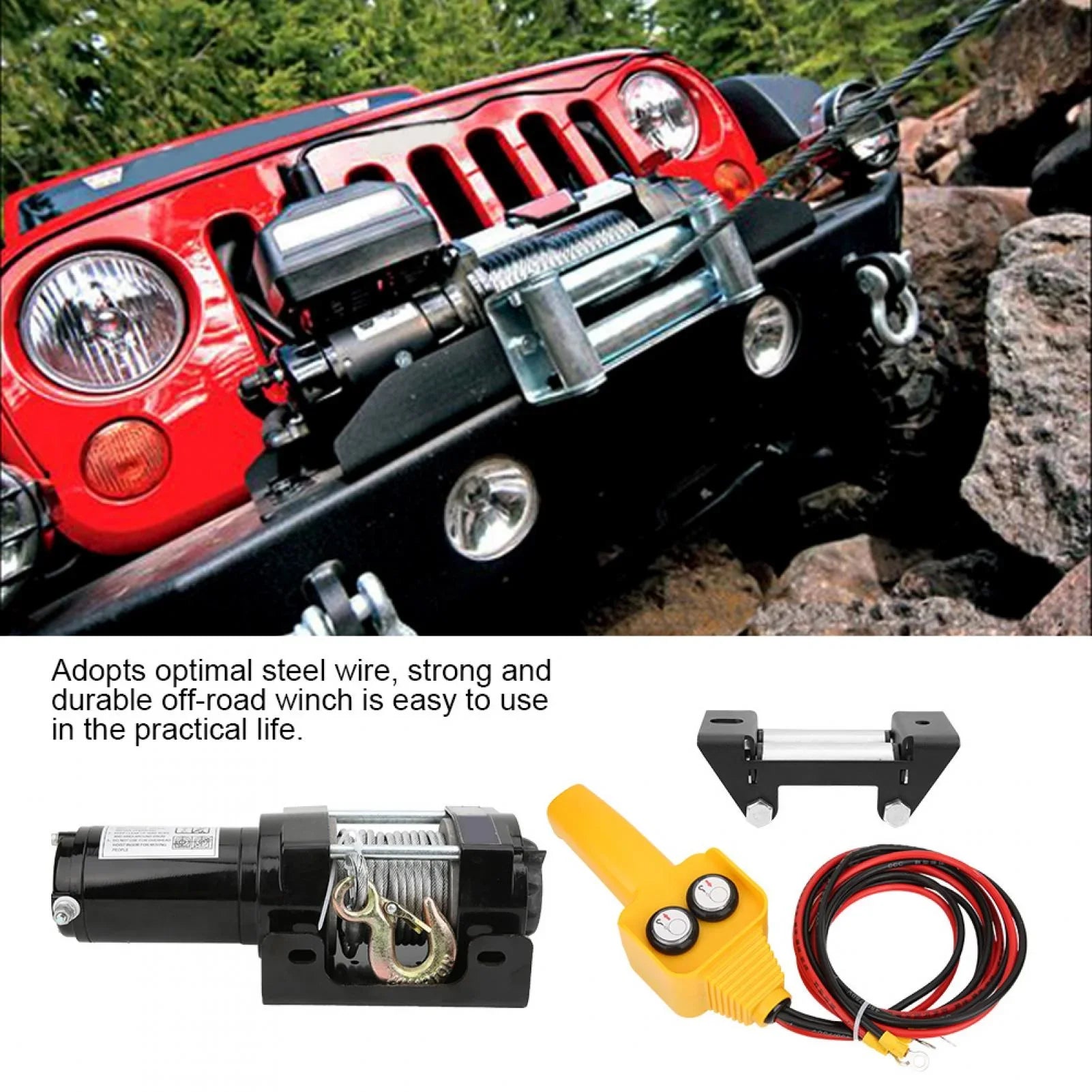 12V Električno vitlo za terenska vozila