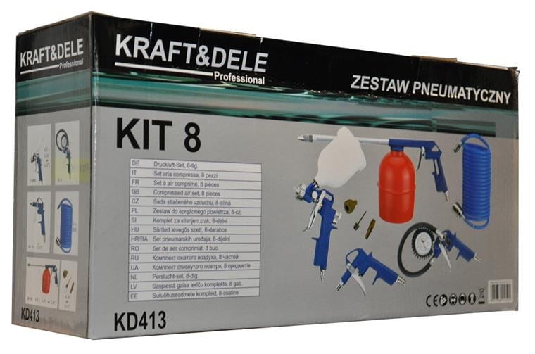 OLJNI KOMPRESOR Kraft&Dele® 24L + PNEVMATSKI SET 8U1