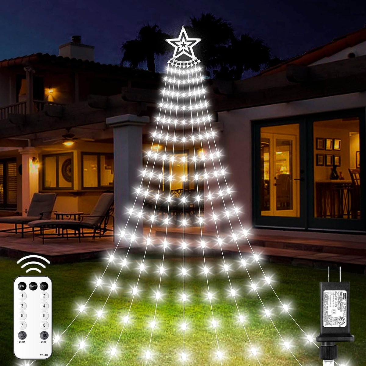 LED zvezda – z lučkami za božično drevo