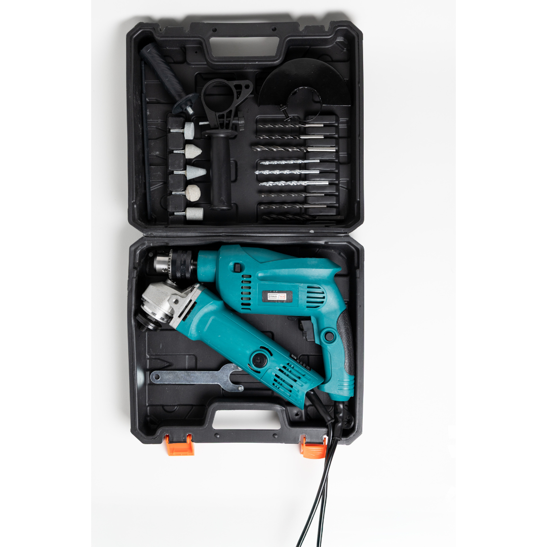 Komplet vrtalnika in brusilnika 1100 W | STRAUSTECH