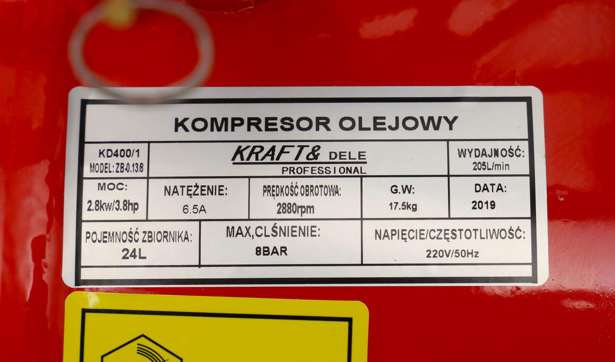 OLJNI KOMPRESOR 24L Kraft&Dele®