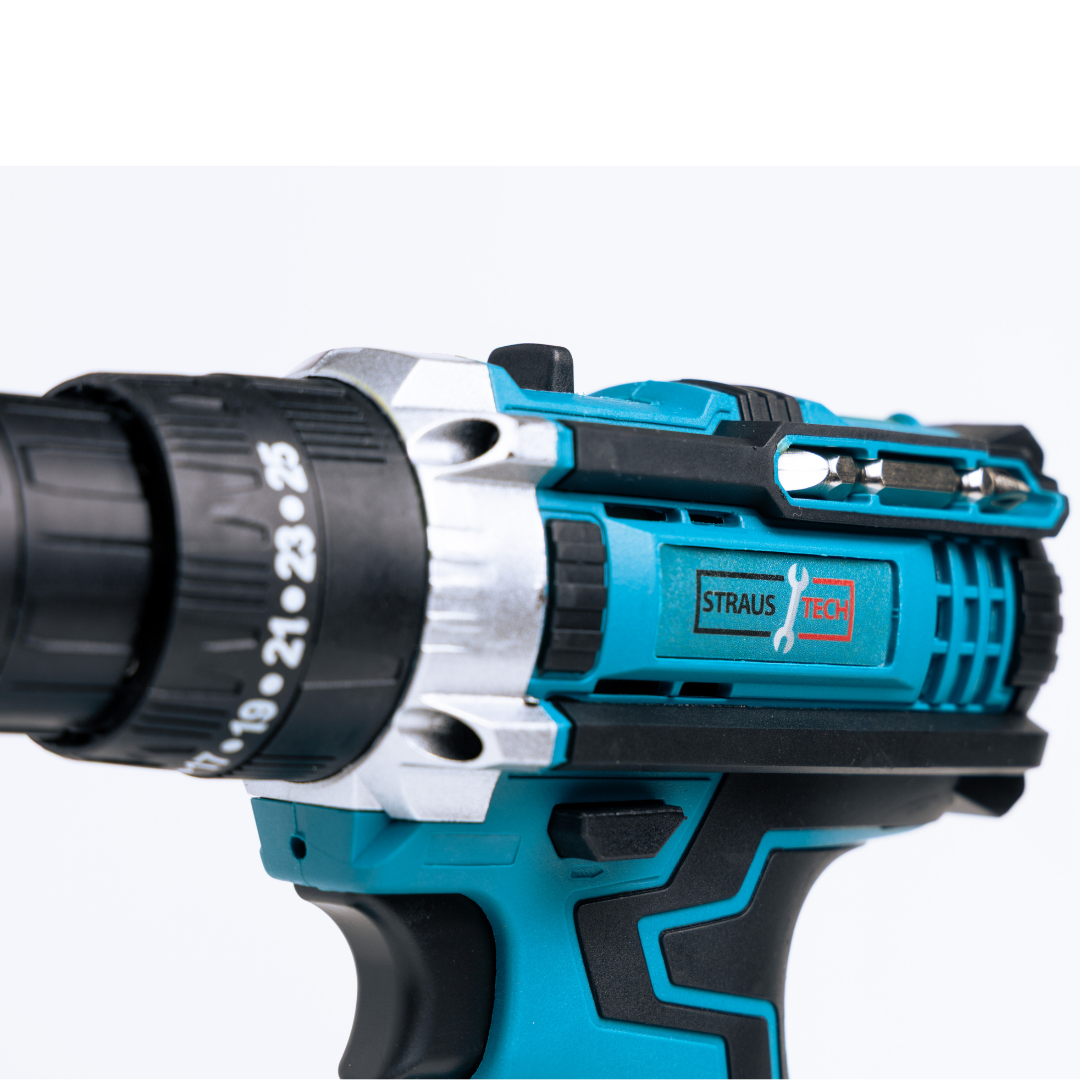 4 v 1 komplet, vrtalnik, izvijač, brusilnik | STRAUSTECH