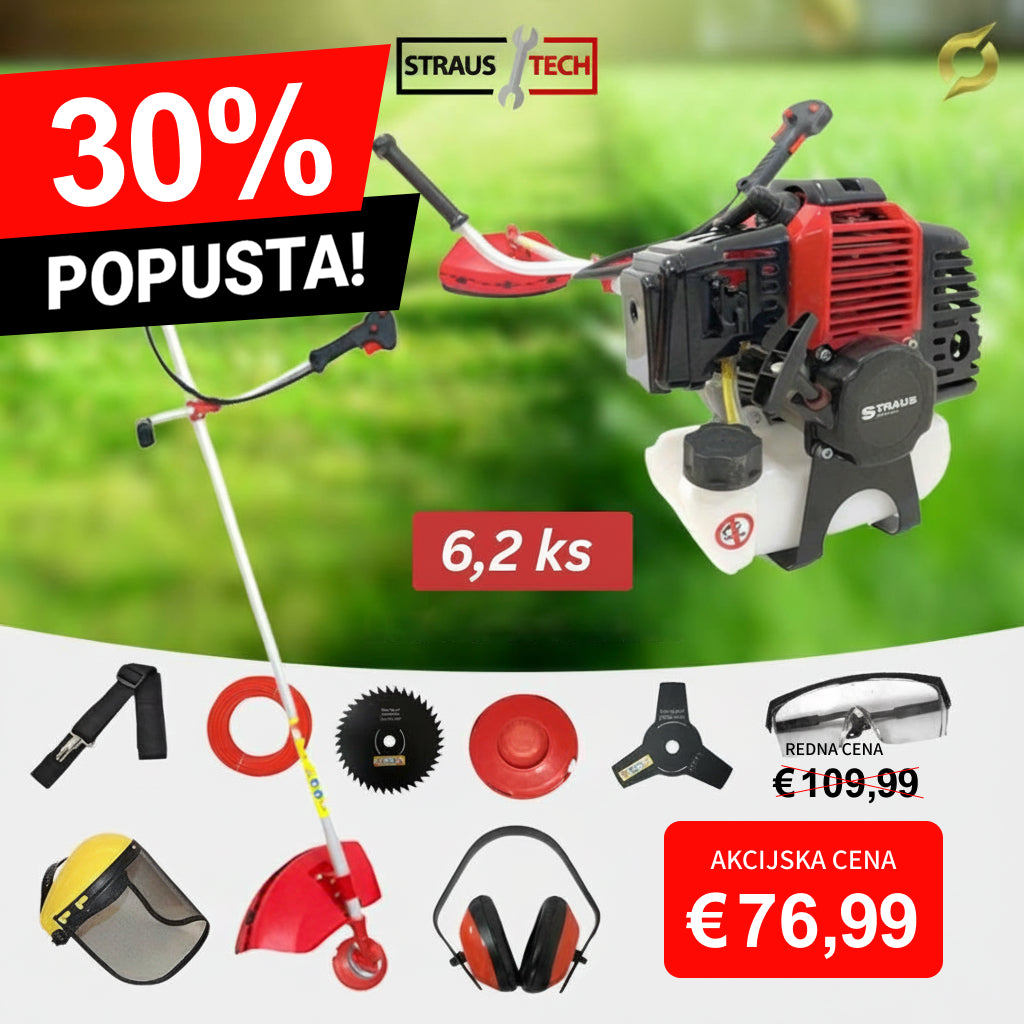 Straus Tech - Trimer za travo s 12 dodatki