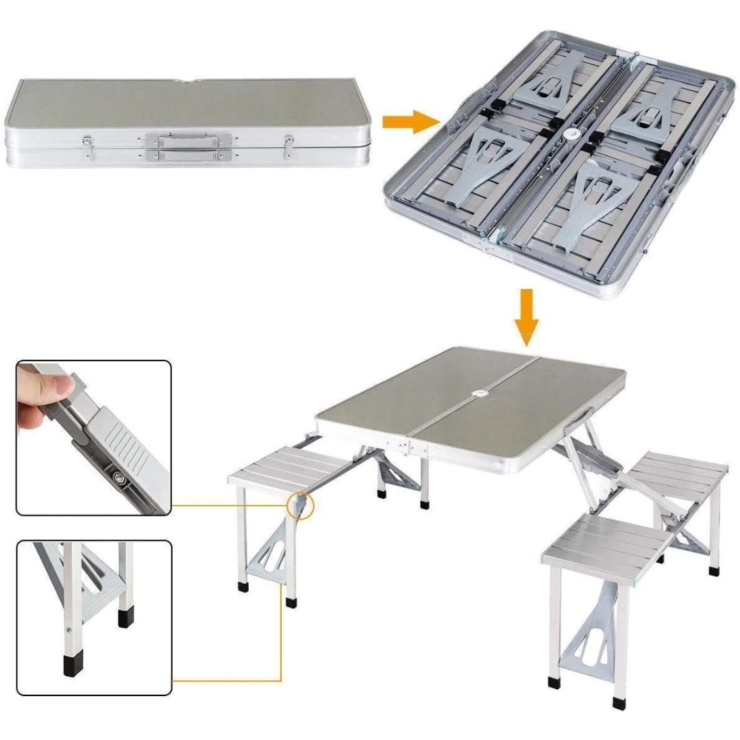 Zložljiva miza + 2 klopi