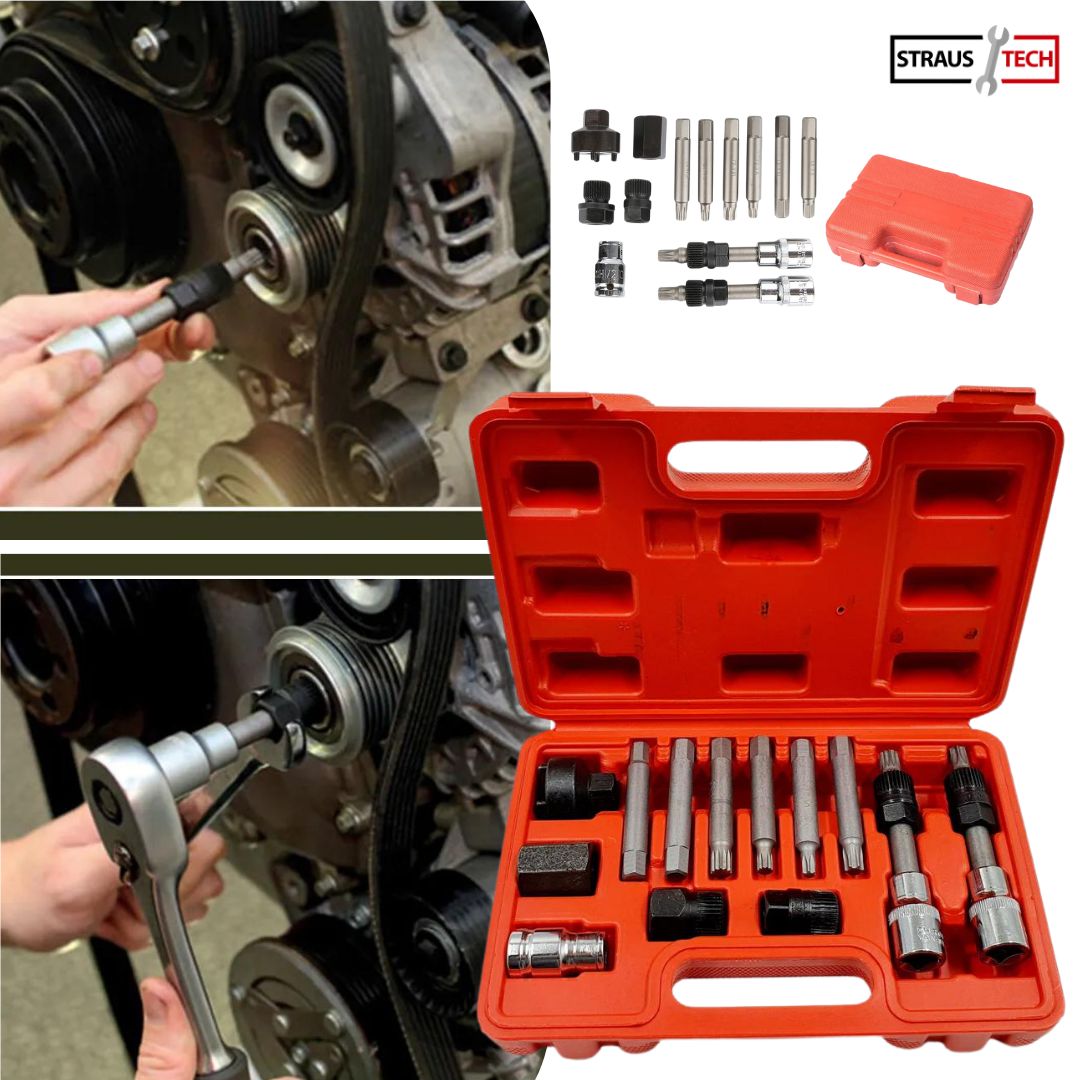 Straus Tech 13-delni set za montažo in demontažo alternatorja in jermenice