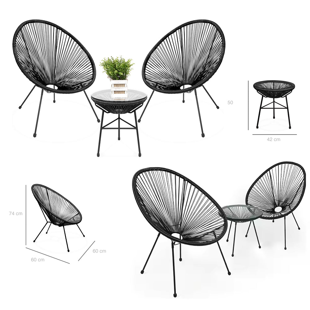 3-delni modereren vrtny set