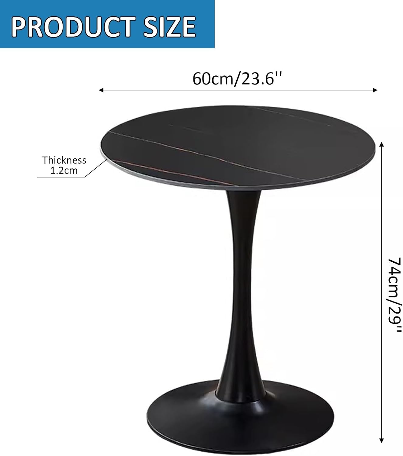 Crna klasična miza - Stockholm