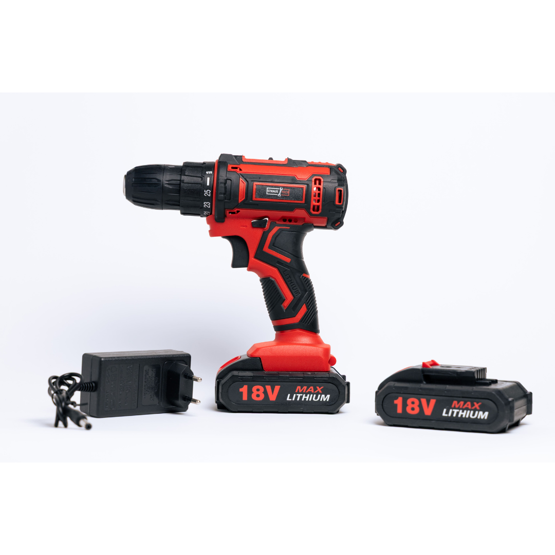 Akumulatorski vrtalnik 18V - X2 BATTERY | STRAUSTECH