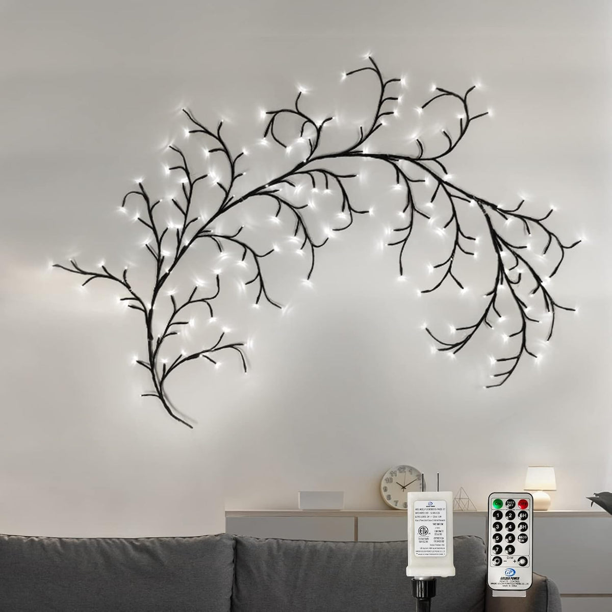 LED stensko božično drevo