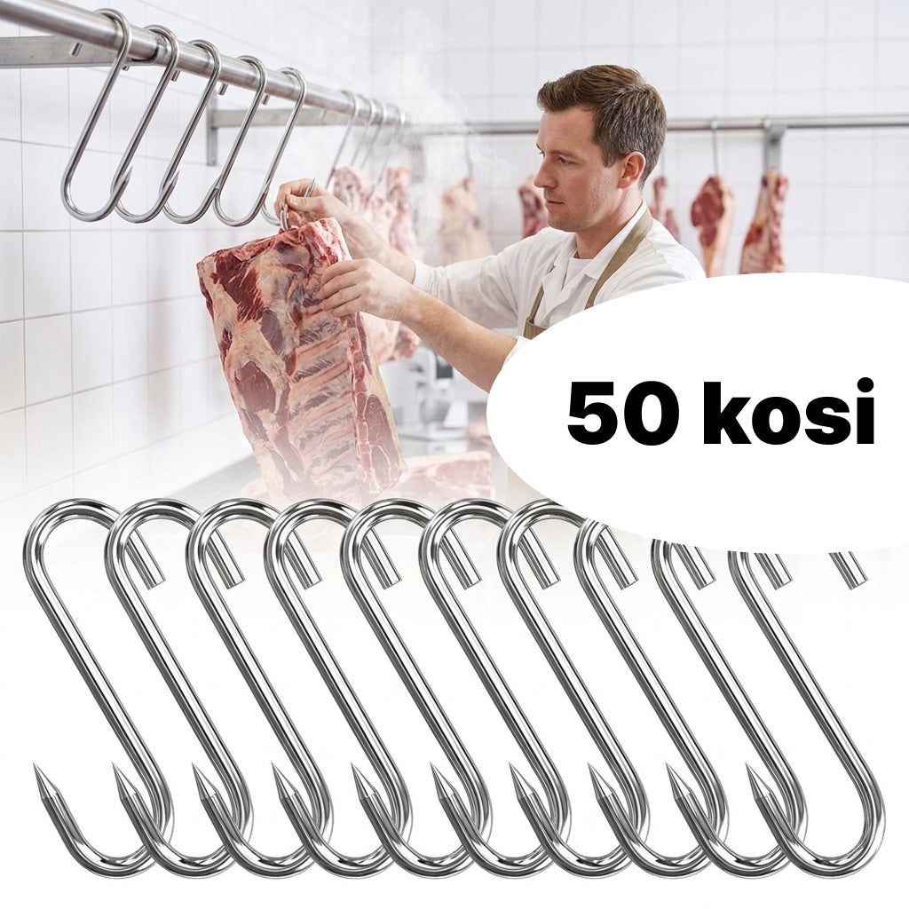 INOX kljuke za meso (50kom/pak)