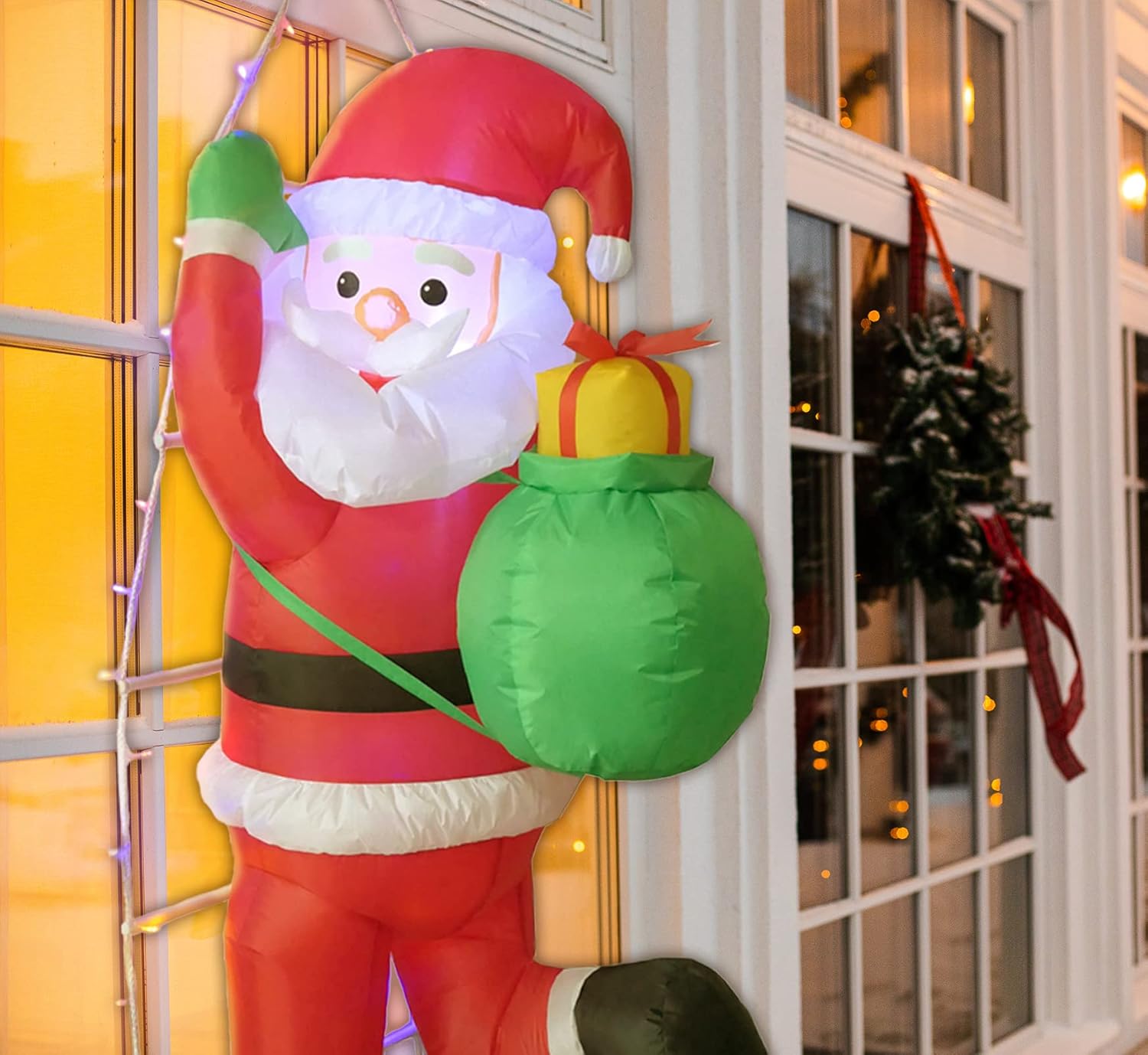 Napihljiv Božiček z vrečo 1,2m