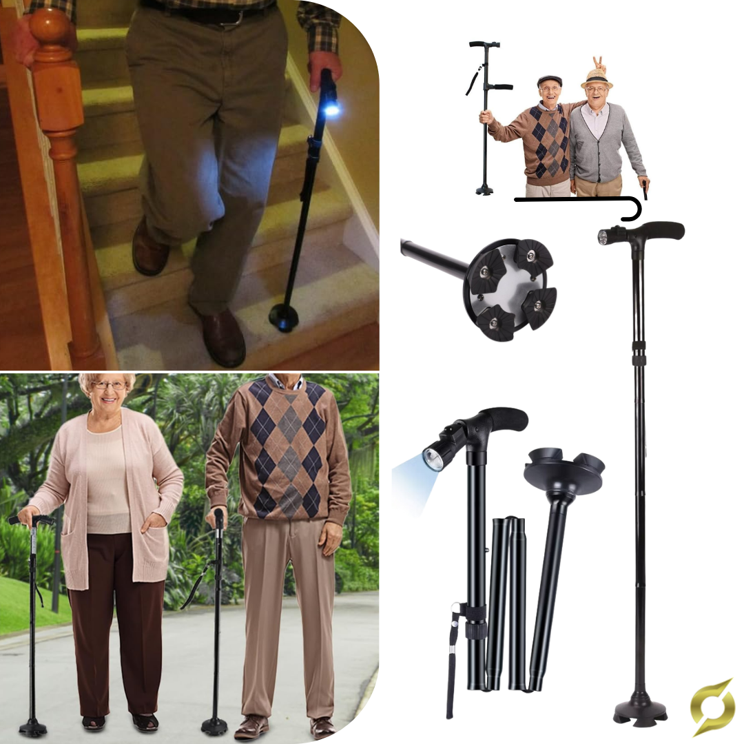 Zložljiva sprehajalna palica z LED lučko