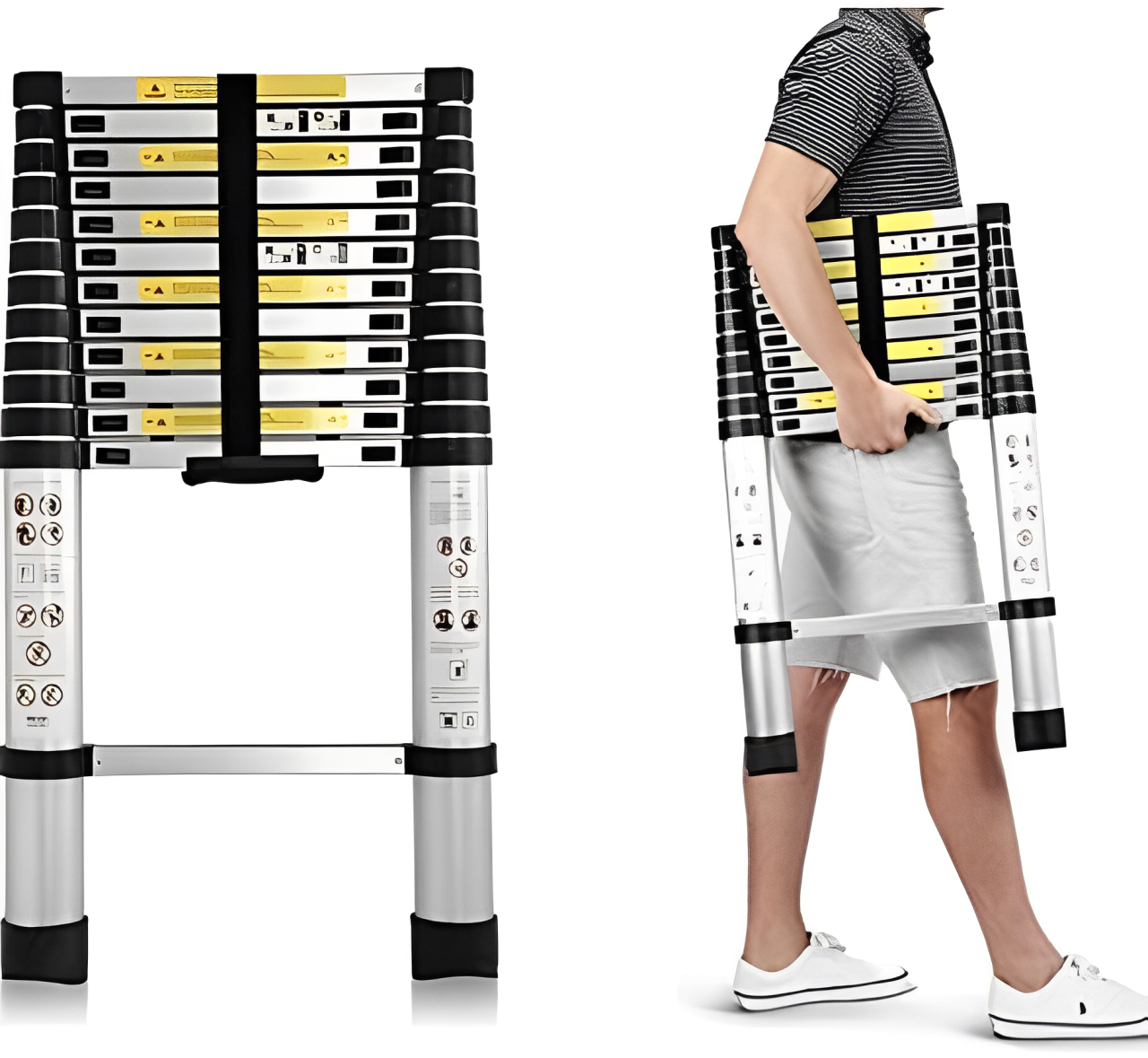 Straus Tech Teleskopske lestve - 3,8 m / 4,4 m